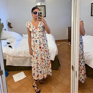 Ellie Tahari white floral maxi dress